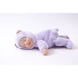 1990s, Anne Geddes, Baby Bear, Purple, Soft Body, Vintage, ~ 250826-WH 521